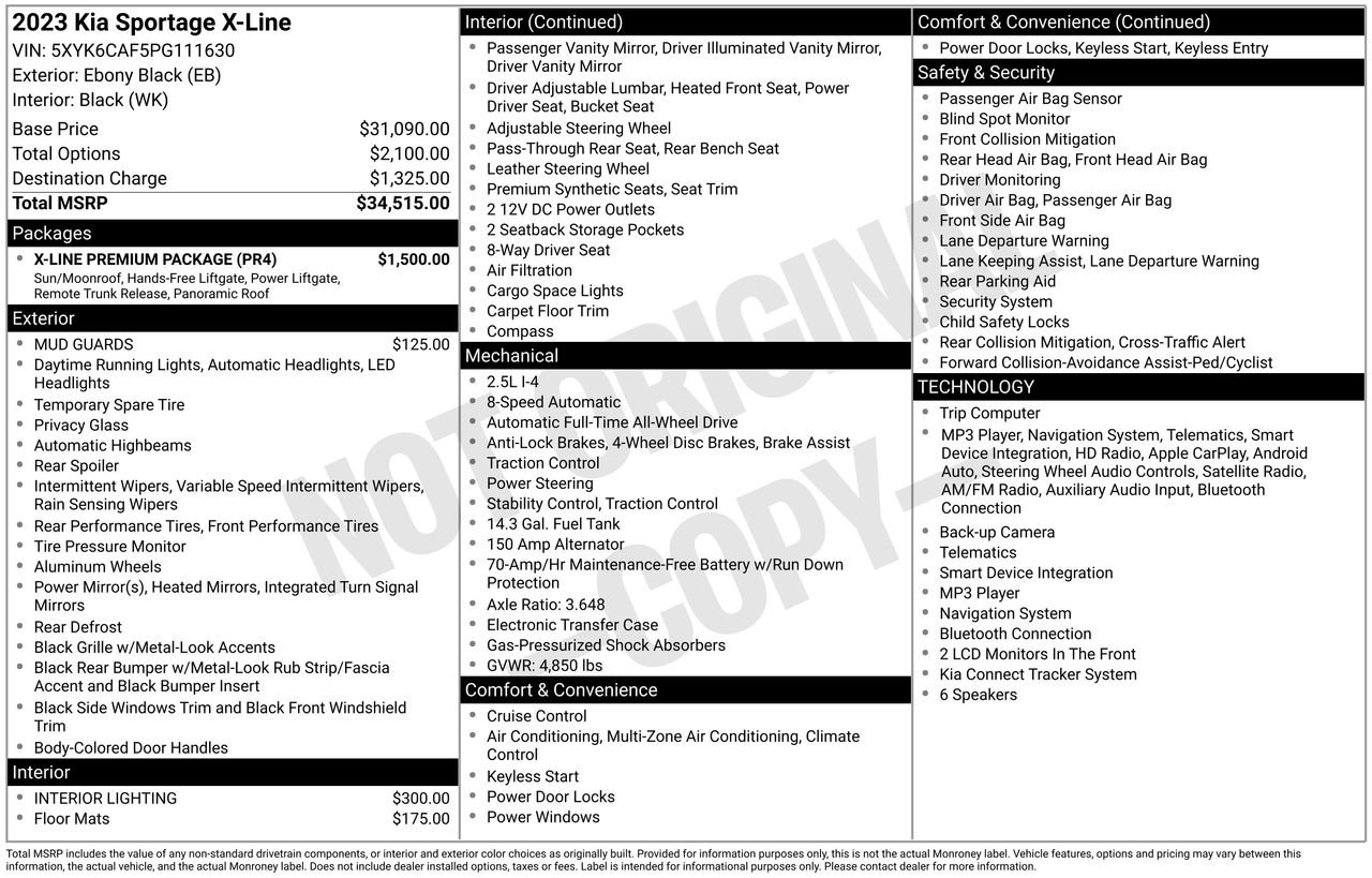 Used 2023 Kia Sportage X-Line w/ X-Line Premium Package AWD/4WD image 5