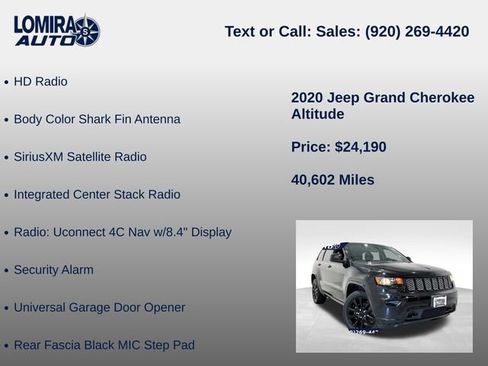 Used 2020 Jeep Grand Cherokee Altitude AWD/4WD image 33