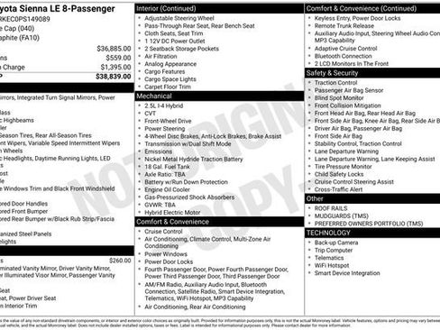 Used 2023 Toyota Sienna LE FWD image 29
