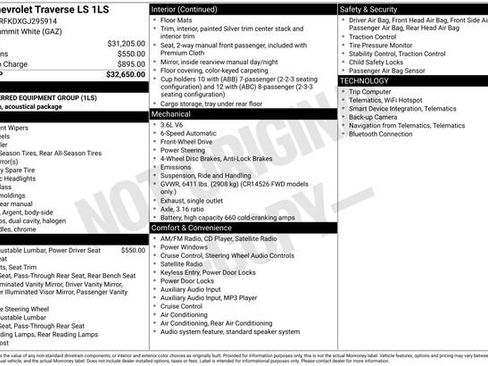Used 2016 Chevrolet Traverse LS image 8