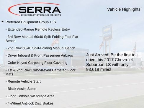 Used 2017 Chevrolet Suburban LS w/ Max Trailering Package AWD/4WD image 3