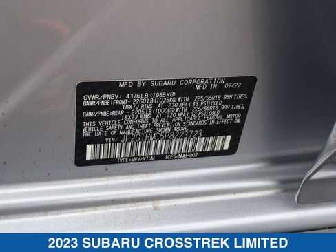 Certified 2023 Subaru Crosstrek 2.5i Limited w/ Moonroof Package AWD/4WD image 37