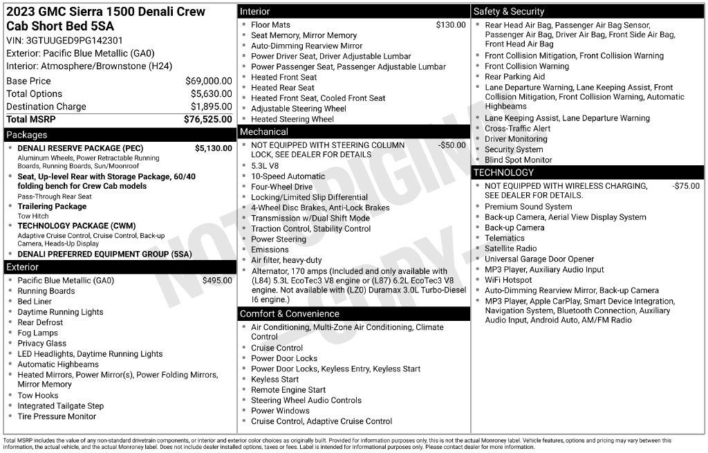 Used 2023 GMC Sierra 1500 Denali w/ Denali Reserve Package AWD/4WD image 39