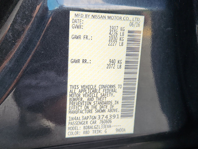 Used 2016 Nissan Altima 2.5 S w/ Power Driver Seat Package FWD image 26