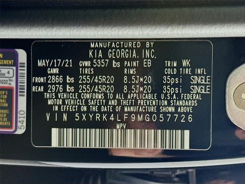 Certified 2021 Kia Sorento SX FWD image 34