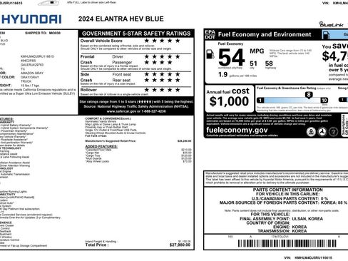 Used 2024 Hyundai Elantra Blue FWD image 51