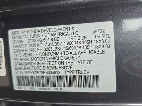 Used 2023 Honda Ridgeline RTL-E image 34