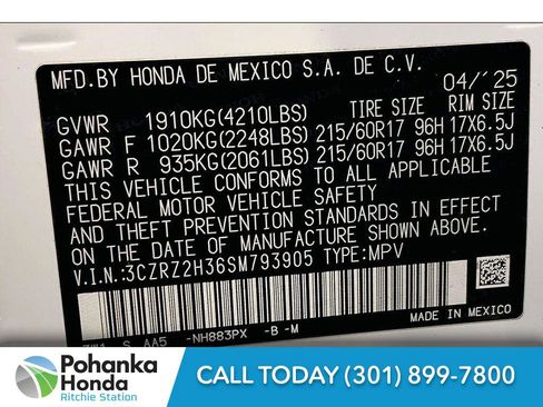 Used 2025 Honda HR-V LX image 34