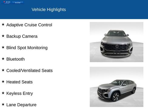 Used 2025 Volkswagen Atlas Cross Sport SE AWD/4WD image 2