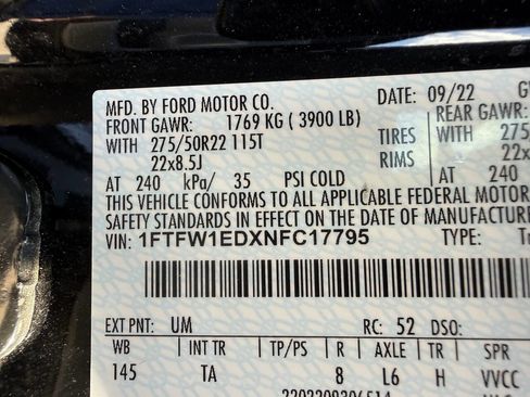 Used 2022 Ford F150 Limited AWD/4WD image 38