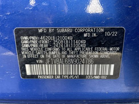 Used 2022 Subaru WRX Limited image 25