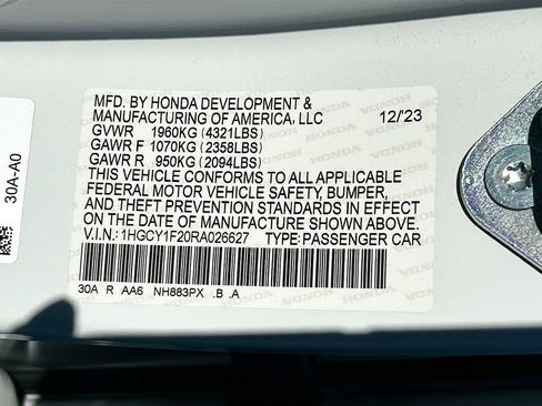Certified 2024 Honda Accord LX image 29
