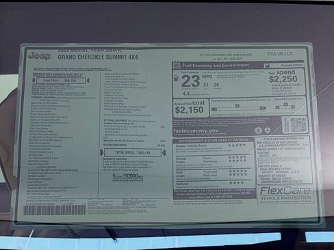New 2026 Jeep Grand Cherokee Summit AWD/4WD image 21