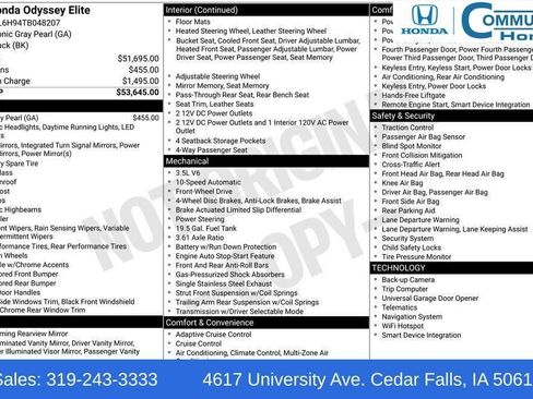 New 2026 Honda Odyssey Elite image 3