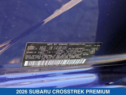 Certified 2026 Subaru Crosstrek 2.0i Premium image 29