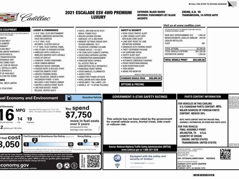 Used 2021 Cadillac Escalade ESV Premium Luxury image 4