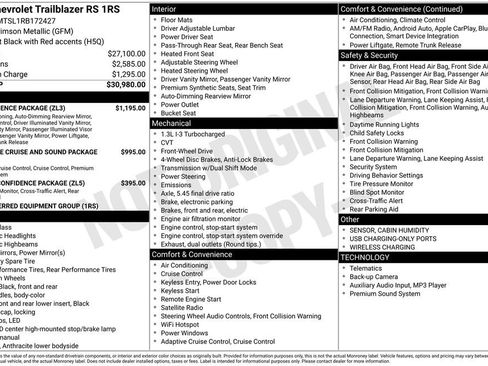 Used 2024 Chevrolet TrailBlazer RS w/ Convenience Package image 35