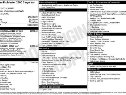 Used 2025 RAM ProMaster 2500 w/ Quick Order Package 22G SLT