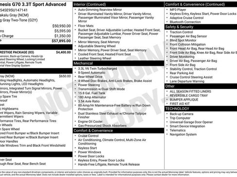 Used 2025 Genesis G70 3.3T Advanced w/ Sport Prestige Package image 31