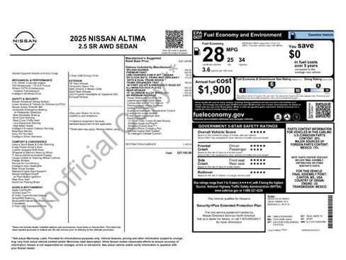 New 2025 Nissan Altima 2.5 SR w/ SR Premium Package image 9