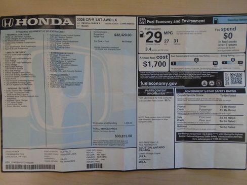 Used 2026 Honda CR-V LX image 34