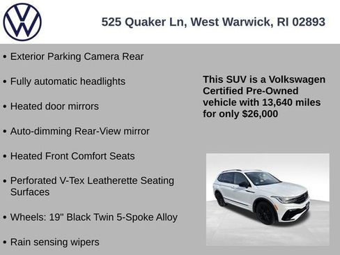 Certified 2022 Volkswagen Tiguan SE R-Line image 13
