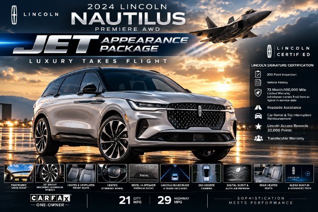 Certified 2024 Lincoln Nautilus Premier w/ Equipment Group 102A AWD/4WD image 3