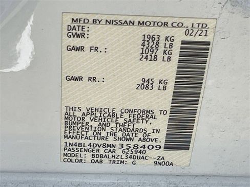 Used 2021 Nissan Altima 2.5 SV w/ SV Premium Package image 29