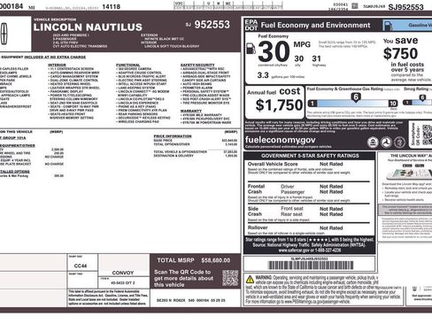 Used 2025 Lincoln Nautilus Premier AWD/4WD image 37