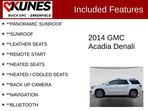 Used 2014 GMC Acadia Denali AWD/4WD image 2
