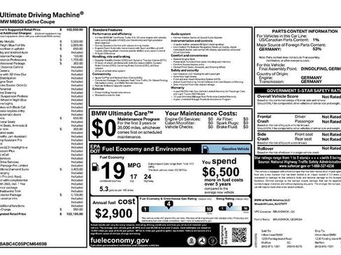Used 2023 BMW M850i xDrive Coupe w/ M Carbon Exterior Package image 2