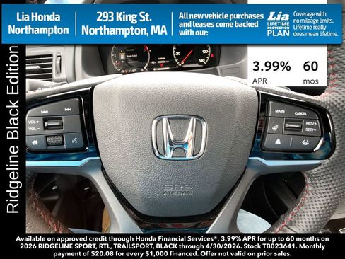 New 2026 Honda Ridgeline Black Edition image 17