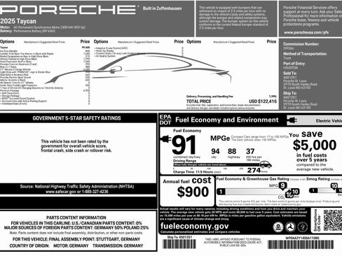New 2025 Porsche Taycan image 47