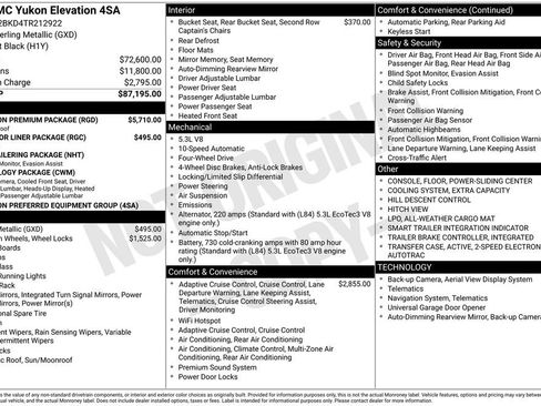 New 2026 GMC Yukon Elevation w/ Elevation Premium Package AWD/4WD image 56