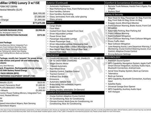 Certified 2024 Cadillac Lyriq Luxury w/ Nappa Leather Package RWD image 34
