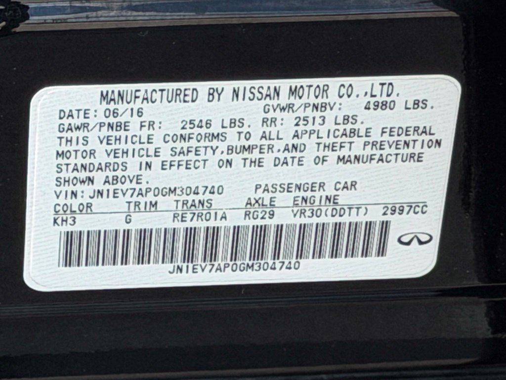 Used 2016 INFINITI Q50 3.0t Premium w/ Driver Assistance Package RWD image 35