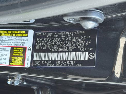 Used 2022 Lexus ES 350 w/ Premium Package FWD image 46