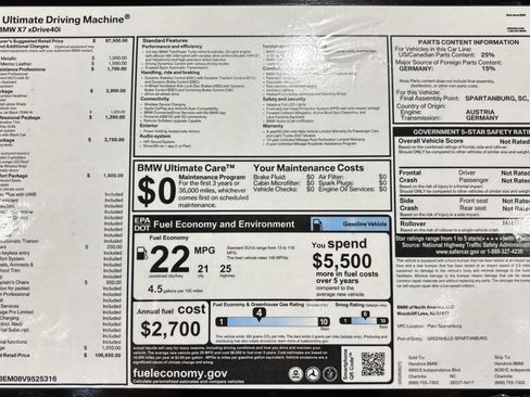 New 2027 BMW X7 xDrive40i w/ Executive Package AWD/4WD image 31
