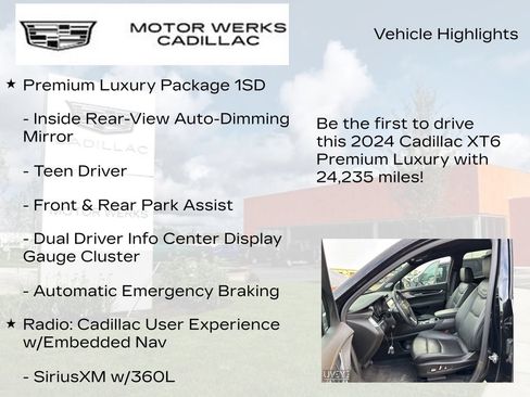 Used 2024 Cadillac XT6 Premium Luxury w/ LPO, Floor Liner Package AWD/4WD image 7
