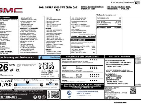 Used 2021 GMC Sierra 1500 SLE RWD image 4