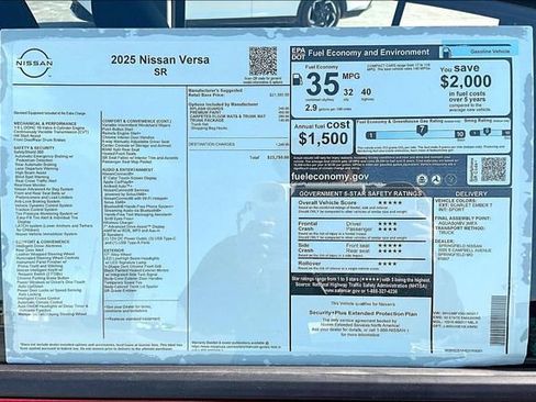 New 2025 Nissan Versa SR image 14