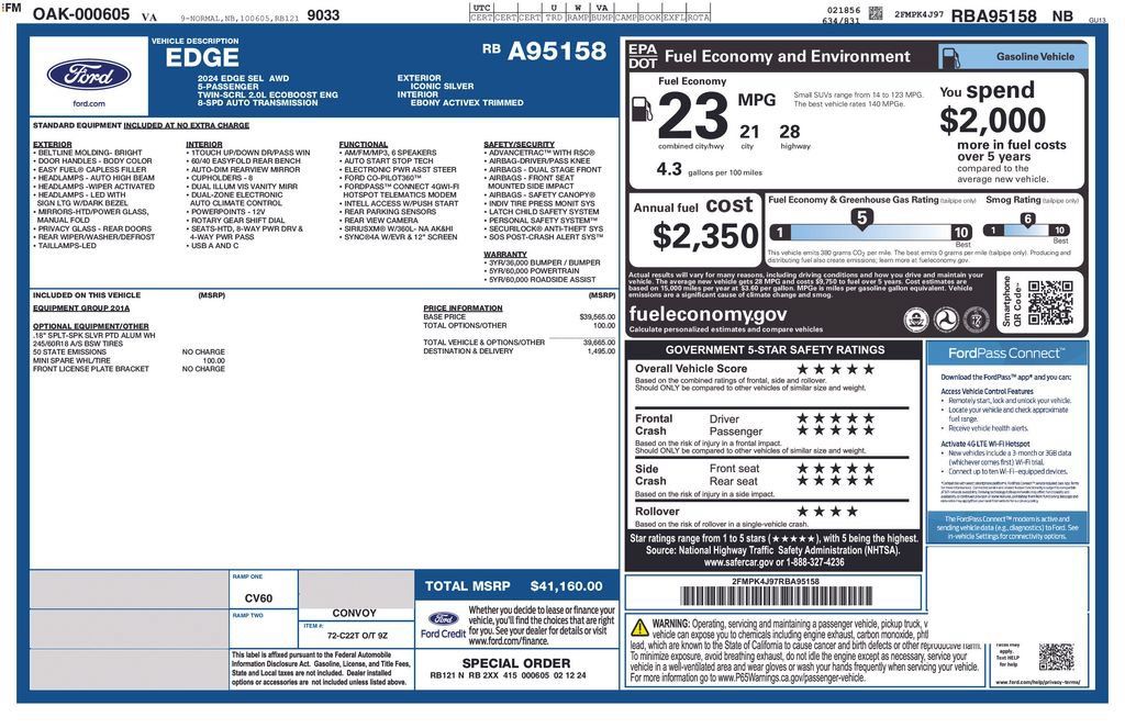Used 2024 Ford Edge SEL AWD/4WD image 53