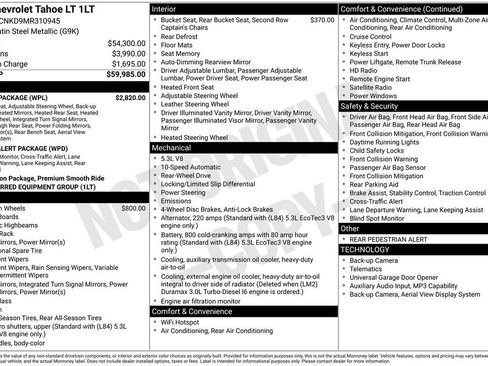 Used 2021 Chevrolet Tahoe LT w/ Luxury Package RWD image 7