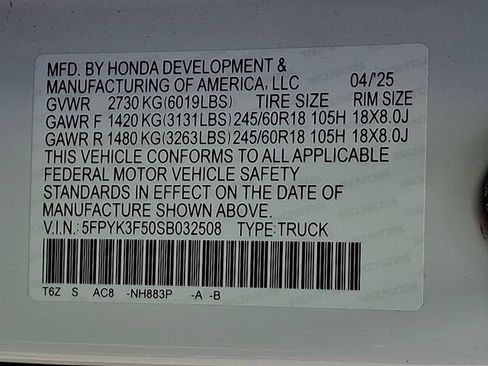 Used 2025 Honda Ridgeline RTL image 29