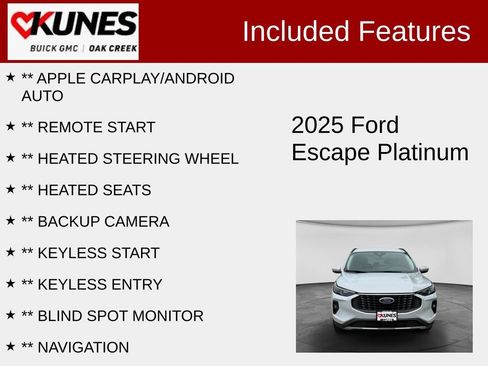 Used 2025 Ford Escape Platinum AWD/4WD image 2