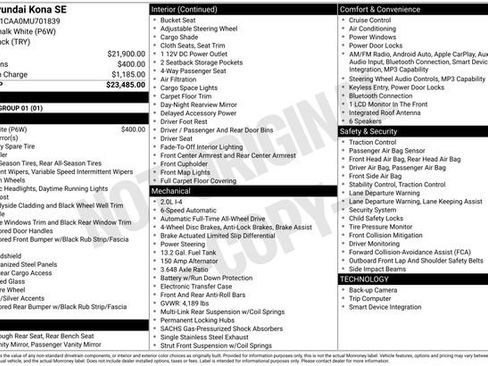 Used 2021 Hyundai Kona SE image 33