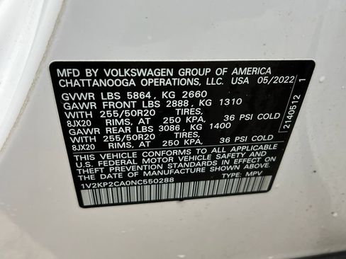 Used 2022 Volkswagen Atlas SE AWD/4WD image 25