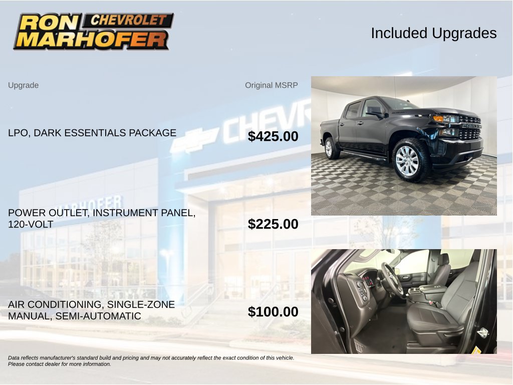 Used 2021 Chevrolet Silverado 1500 Custom w/ LPO, Dark Essentials Package AWD/4WD image 6