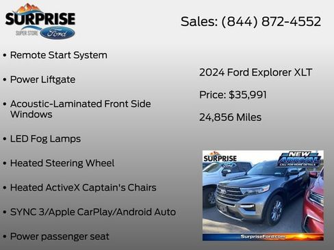 Used 2024 Ford Explorer XLT w/ Equipment Group 202A AWD/4WD image 16