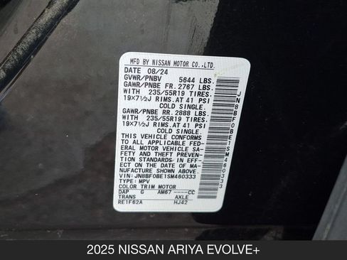 Certified 2025 Nissan Ariya Evolve+ FWD image 27